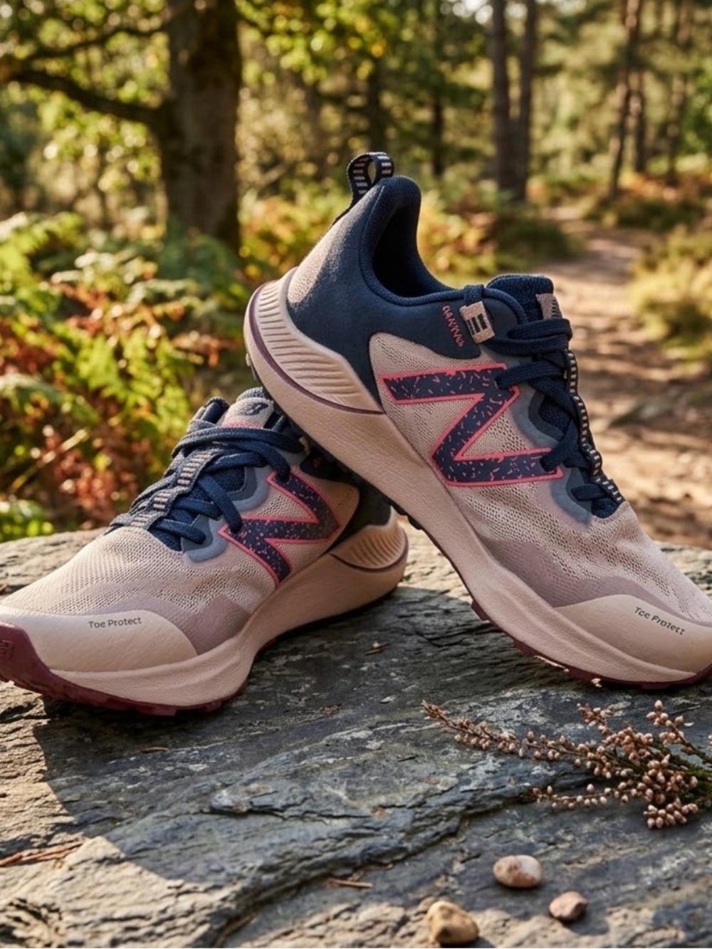 New Balance Women's Pink and Navy Training Shoes
